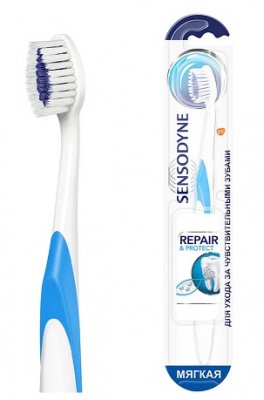 Купить сенсодин (sensodyne) зубная щетка repair & protect мягкая, 1 шт в Ваде