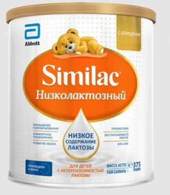 Купить симилак (similac) низколактозный, смесь молочная, с рождения 375г в Ваде