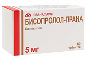 Купить бисопролол-прана, таблетки, покрытые пленочной оболочкой 5мг, 60 шт в Ваде