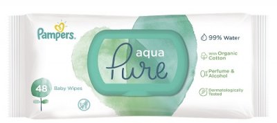 Купить pampers aqua pure (памперс) салфетки влажные, 48шт в Ваде