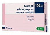 Купить асиглия, таблетки покрытые пленочной оболочкой 100мг, 28шт в Ваде
