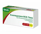 Купить клопидогрел/аск-тева, таблетки 100мг+75мг, 28 шт в Ваде