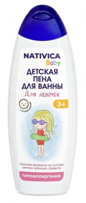 Купить nativica baby (нативика) детская пена для ванны для девочек 3+, 430мл в Ваде