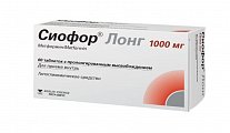 Купить сиофор лонг, таблетки с пролонгированным высвобождением 1000 мг, 60 шт в Ваде