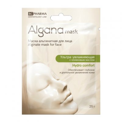 Купить альгана маск (alganamask) маска для лица альгинатная ультра-увлажняющая с оливковым маслом, 1 шт в Ваде