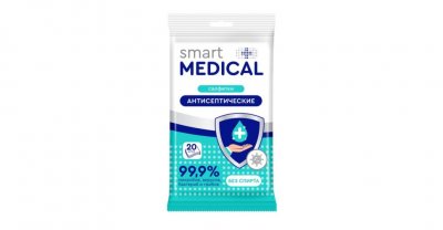 Купить smart medical (смарт медикал) салфетки влажные антисептические 20шт в Ваде