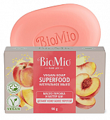 Купить biomio (биомио) bio-soap superfood мыло натуральное с маслом персика и баттером ши 90г в Ваде