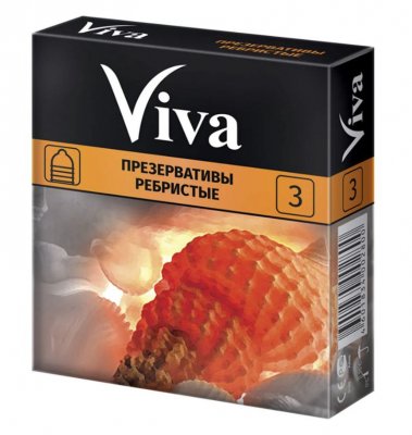 Купить viva (вива) презервативы ребристые 3шт в Ваде