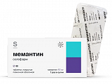 Купить мемантин солофарм, таблетки покрытые пленочной оболочкой 10 мг, 90 шт в Ваде