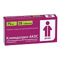 Купить клопидогрел-акос, таблетки, покрытые пленочной оболочкой 75мг, 28 шт в Ваде