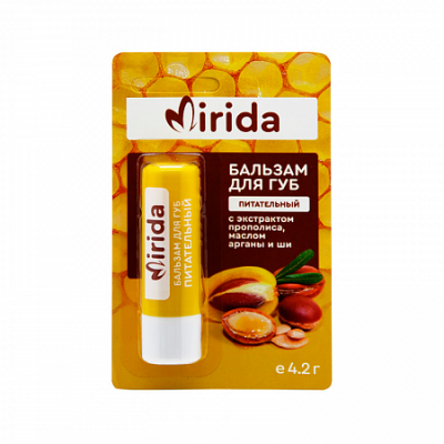 Купить мирида (mirida), бальзам для губ питательный с экстрактом прополиса, маслом арганы и ши, 4,2 г в Ваде