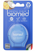 Купить biomed (биомед) зубная нить комплексная объемная кокос и манго, 50м в Ваде