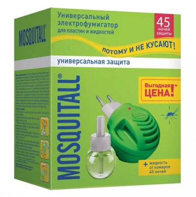 Купить mosquitall (москитолл) универсальная защита фумигатор+жидкость 45ночей в Ваде
