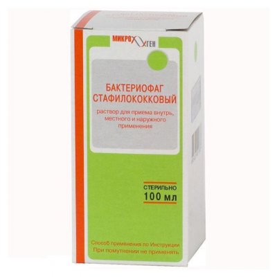 Купить бактериофаг стафилококковый, раствор для приема внутрь, местного и наружного применения, флакон 100мл в Ваде
