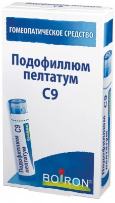 Купить подофиллюм пелтатум с9 гомеопатические монокомпонентный препарат растительного происхождения гранулы гомеопатические 4 гр в Ваде