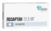 Купить лозартан, таблетки, покрытые пленочной оболочкой 12,5мг, 30 шт в Ваде