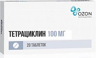 Купить тетрациклин, таблетки, покрытые пленочной оболочкой 100мг, 20 шт в Ваде