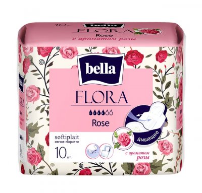 Купить bella (белла) прокладки flora с ароматом розы 10 шт в Ваде