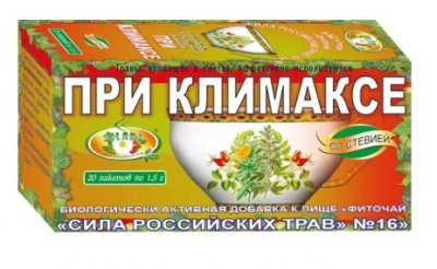 Купить фиточай сила российских трав №16 при климаксе, фильтр-пакеты 1,5г, 20 шт бад в Ваде