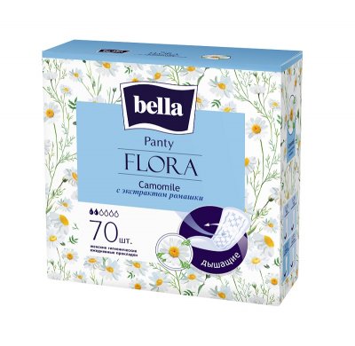 Купить bella (белла) прокладки panty flora с экстрактом ромашки 70 шт в Ваде