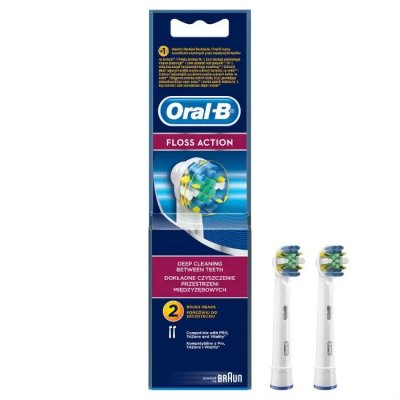 Купить oral-b (орал-би) насадки для электрических зубных щеток, floss action eb25 2 шт в Ваде