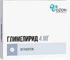 Купить глимепирид, таблетки 4мг, 30 шт в Ваде