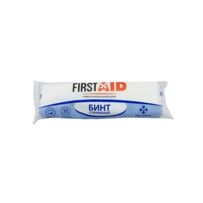 Купить бинт стерильный first aid (ферстэйд) 7м х 14см, 1 шт в Ваде