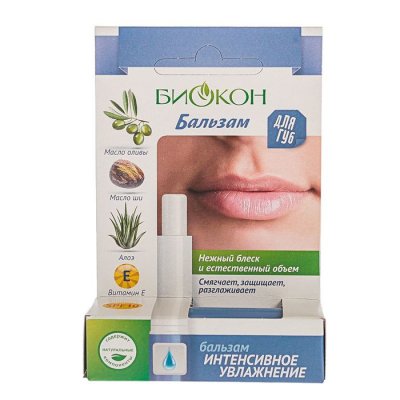 Купить биокон бальзам для губ интенсивное увлажнение 4,6 г в Ваде