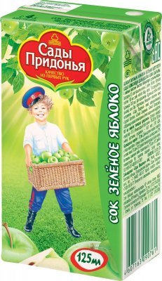 Купить сады придонья сок, зеленое яблоко 125мл (сады придонья апк, россия) в Ваде