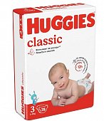Купить huggies (хаггис) подгузники классик 3, 4-9кг 78 шт в Ваде