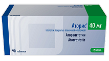 Купить аторис, таблетки, покрытые пленочной оболочкой 40мг, 90 шт в Ваде