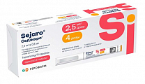 Купить седжаро, раствор для подкожного введения 2,5мг/доза шприц-ручка 2,4мл 1шт+ игла 4шт в Ваде