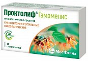 Купить проктолиф гамамелис, суппозитории ректальные гомеопатические, 10 шт в Ваде