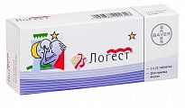 Купить логест, таблетки покрытые оболочкой 75мкг+20мкг, 63 шт в Ваде