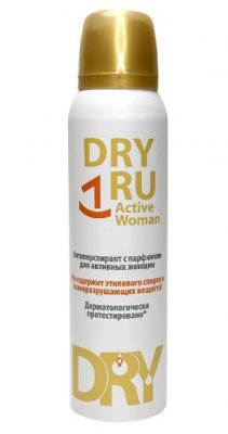 Купить драй ру (dry ru) active woman антиперспирант с парфюмом для активных женщин, аэрозоль 150мл в Ваде