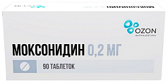 Купить моксонидин, таблетки, покрытые пленочной оболочкой 0,2мг, 90 шт в Ваде