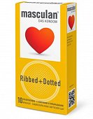 Купить masculan (маскулан) презервативы с колечками и пупырышками ribbed+dotted 10 шт в Ваде