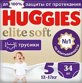 Купить huggies (хаггис) трусики elitesoft 5, 12-17кг 34 шт в Ваде