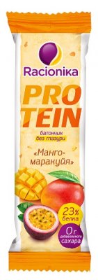 Купить racionika protein (рационика) батончик высокобелковый неглазированный со вкусом манго-маракуйя, 45г в Ваде