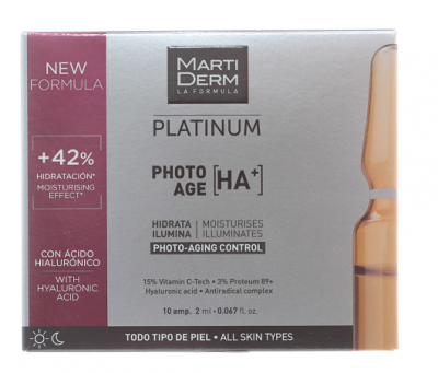 Купить martiderm (мартидерм) platinum сыворотка для лица коррекция фотостарения гиалуроновая кислота+, ампулы 2мл, 10 шт в Ваде