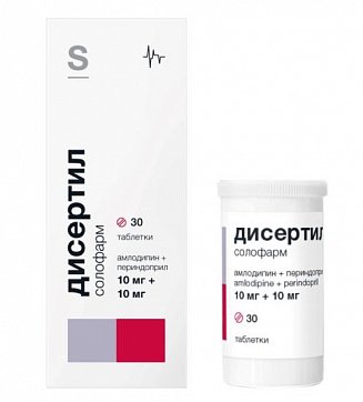 Дисертил солофарм, таблетки 10мг+10мг, 30 шт