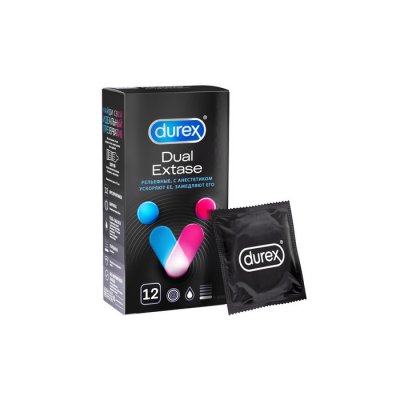 Купить durex (дюрекс) презервативы dual extase 12шт в Ваде