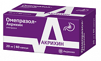 Купить омепразол-акрихин, капсулы кишечнорастворимые 20мг 60шт в Ваде