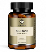 Купить tetralab (тетралаб) мультивит максимум, таблетки покрытые оболочкой 60шт бад в Ваде