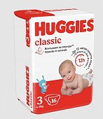 Купить huggies (хаггис) подгузники классик 3 4-9кг 16шт в Ваде