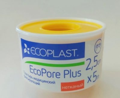 Купить ecoplast медицинский фиксирующий нетканый 2,5см х 5м в Ваде