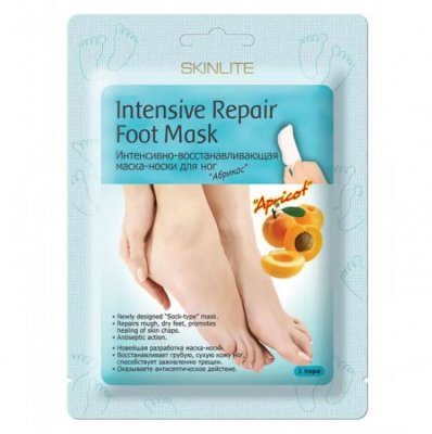 Купить skinlite (скинлайт) маска-носки для ног абрикос интенсивно-восстанавливающая, 1 шт в Ваде