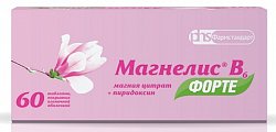 Купить магнелис в6 форте, таблетки, покрытые пленочной оболочкой 100мг+10мг, 60 шт в Ваде