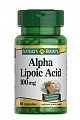 Купить nature's bounty (нэйчес баунти) альфа-липоевая кислота 100мг, капсулы 60 шт бад в Ваде