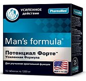 Купить man's formula (мен-с формула) потенциал форте усиленная форма, таблетки 15 шт бад в Ваде